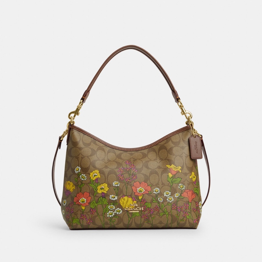Last one! NWT Coach Laurel Shoulder Bag In Signature Canvas With Floral Print